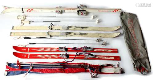 Property of a gentleman - a pair of Blizzard Thermo LR 195 skis, with bindings, in bag; together