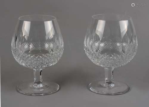 Property of a deceased estate - a pair of Waterford 'Colleen' pattern brandy balloons (2) (see