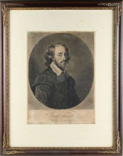 After Gerard Soest (1600-1681) - 'SHAKESPEARE' - mezzotint, 13.6 by 9.85ins. (34.5 by 25cms.) (P),