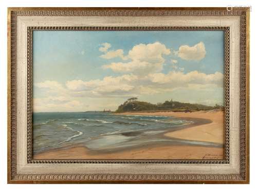 Property of a lady of title - Carl Maria Nicolaus Hummel (1821-1907) - A COASTAL VIEW - oil on