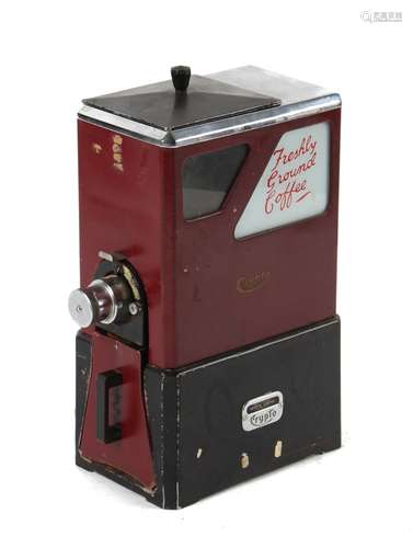 Property of a gentleman - a 1950's Crypto coffee grinder, with light, 24ins. (61cms.) high (overall)