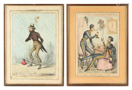 A small collection of 19th century satirical cartoons - HEATH, William - 'WE SONS OF MARS - WOT