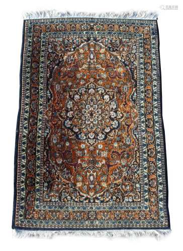 Property of a deceased estate - a Cashmiri hand knotted wool rug of 'Jewel of Kashmir' design, 47 by