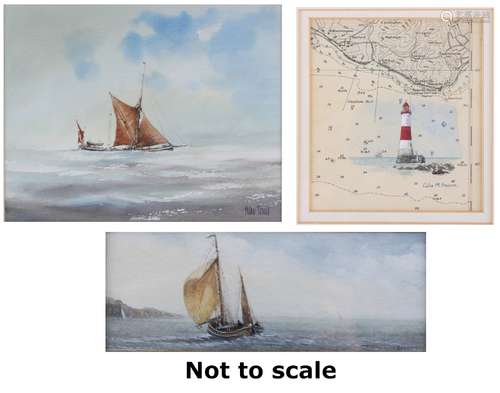 Property of a deceased estate - Colin M. Baxter (modern British) - 'CHARTWORK, BEACHY HEAD