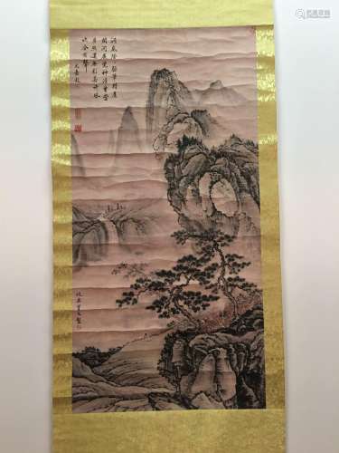 Chinese Hanging Scroll Of Landscapes