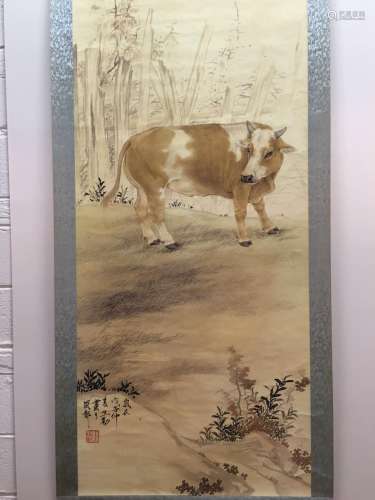 Hanging Scroll of Buffalo Painting