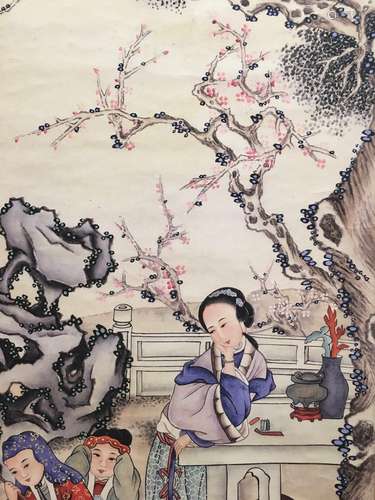 Chinese Hanging Scroll of Figures