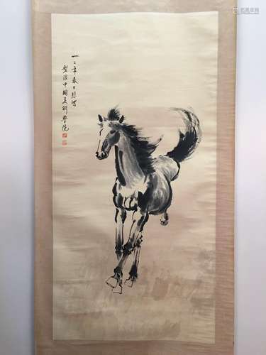 Chinese Hanging Scroll of A Horse