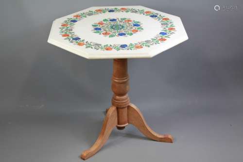 Turkish White Marble Occasional Table