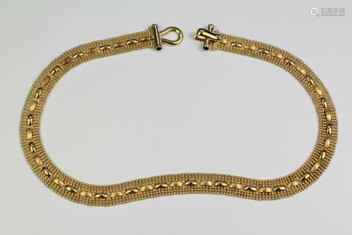An 18ct Italian Yellow Gold Collar Necklace