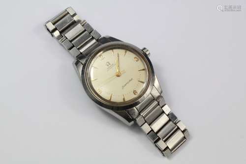 Gentleman's Circa 1960 Stainless Steel Omega Seamaster Auto Wrist Watch