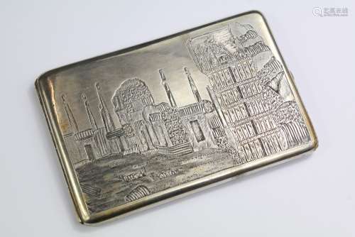 A Silver Middle-Eastern Cigarette Case