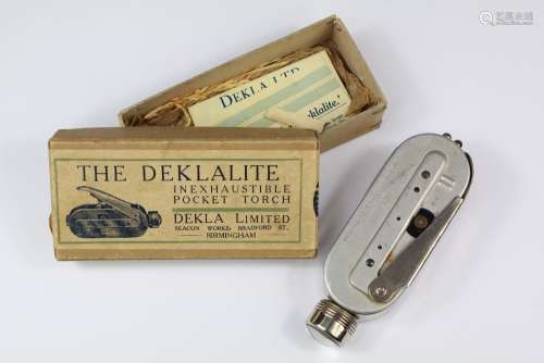 An RAF Circa 1950's Deklalite Inexhaustible Pocket Torch