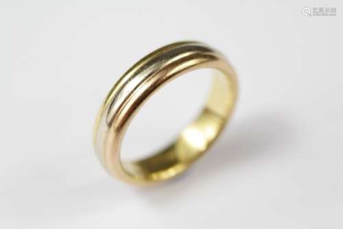 An 18ct Cartier 'Trinity' Tri-Gold Wedding Band