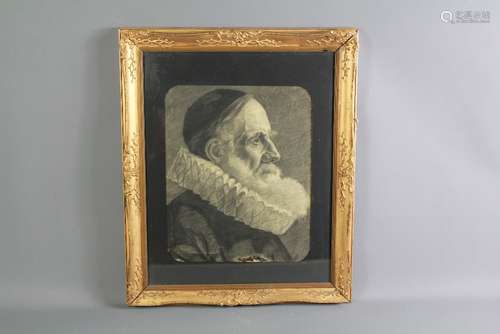 Antique Pencil Study of a Bishop