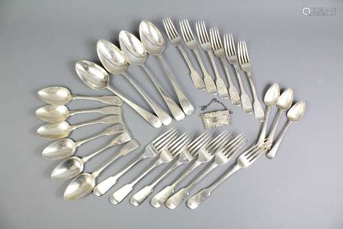 A Quantity of Georgian Silver Flatware