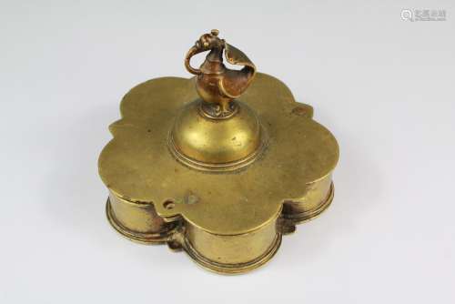 An Antique Brass Mughal Spice Box