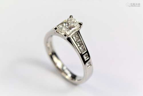 A Bespoke 18ct White Gold Phoenix Cut Diamond Ring