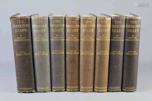 Farington Joseph RA The Farington Diaries in Eight Volumes published by Hutchinson & Co Paternoster Row