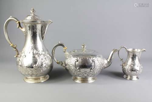 A Victorian Silver Tea Trio