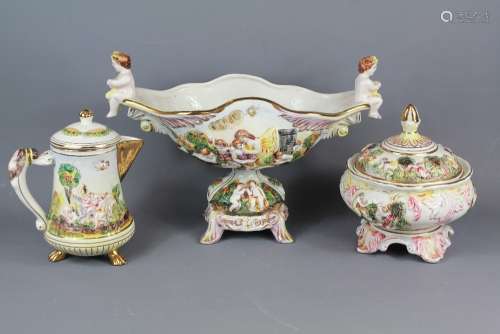 Early Capodimonte Porcelain Center Piece