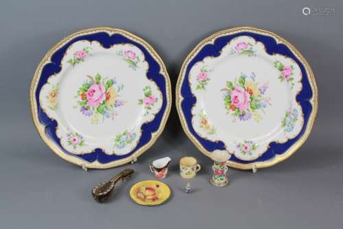 A Pair of Royal Worcester 'Charlotte' Cabinet Plates