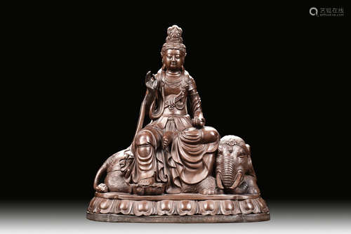 SHENTU GUOHONG: YIXING ZISHA SAMANTABHADRA BUDDHA