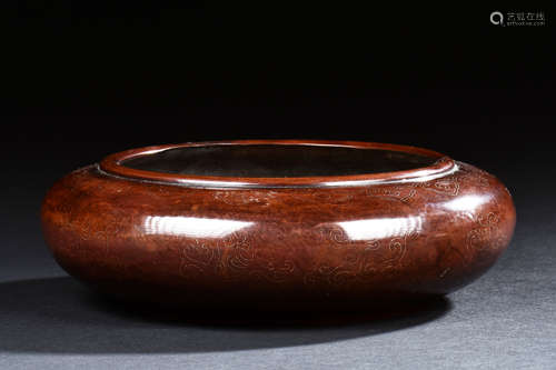 COPPER CENSER WITH SILVER FILIGREE