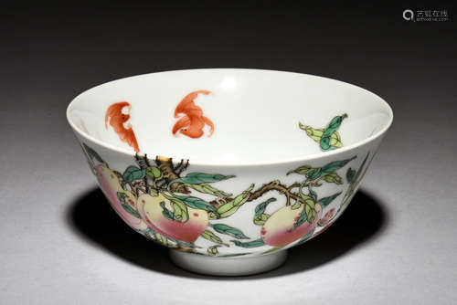 FAMILLE ROSE 'LONGEVITY' BOWL