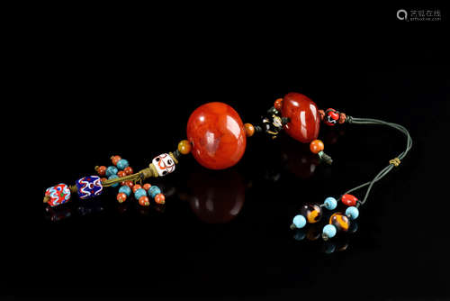 LARGE AMBER BEADS ORNAMENT