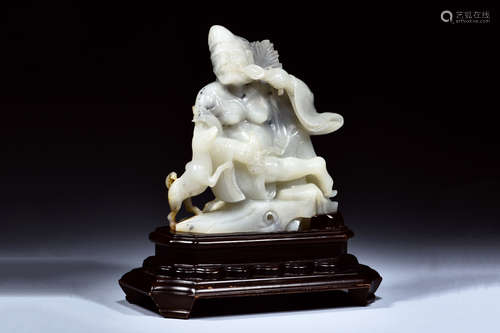 WHITE JADE CARVED JI GONG