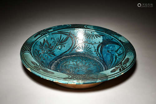 CIZHOU WARE BLUE GLAZED CHARGER