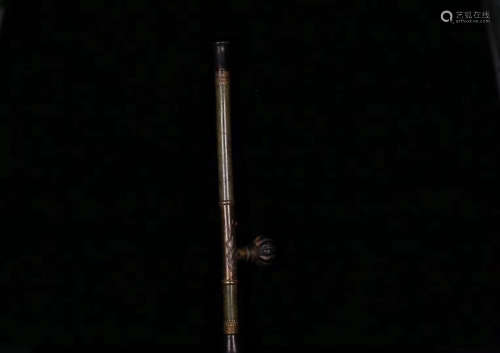18-19TH CENTURY, A TRADITIONAL DESIGN OPIUM PIPE, LATE QING DYNASTY