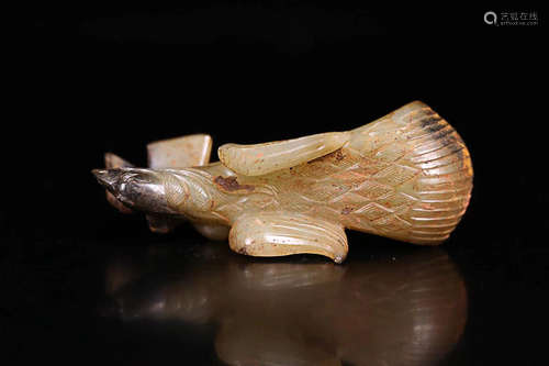 A SWALLOW DESIGN HETIAN JADE ORNAMENT