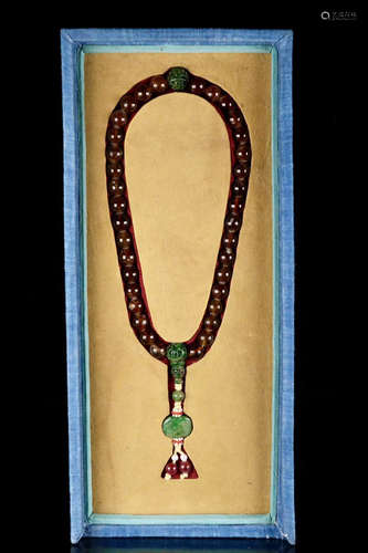 AN OLD JADE ROSARY