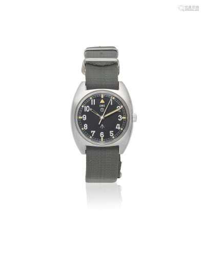 Circa 1975  CWC. A stainless steel manual wind military wristwatch issued to the British Army