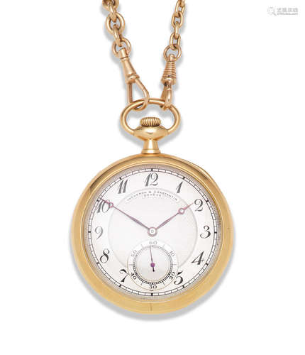 Circa 1925  Vacheron & Constantin. An 18K gold open face pocket watch