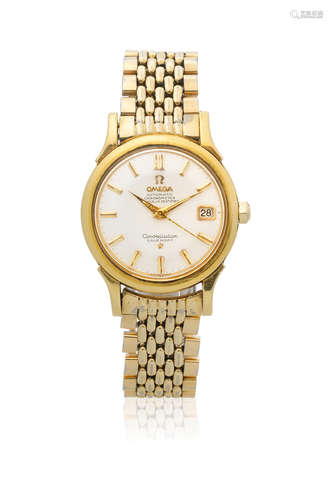 Constellation Calendar, Ref: 2943 2954 SC, Circa 1958  Omega. An 18K gold automatic calendar bracelet watch