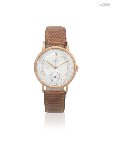 Chronometre, Ref: 2366, Circa 1945  Omega. An 18K rose gold manual wind wristwatch
