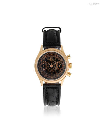Premier, Ref: 790, Circa 1950  Breitling. An 18K rose gold manual wind chronograph wristwatch