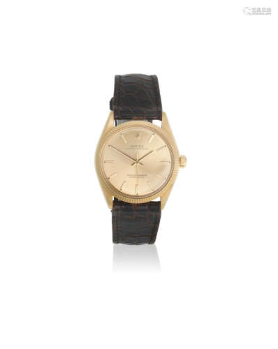 Oyster Perpetual, Ref: 1005, Circa 1966  Rolex. An 18K gold automatic wristwatch