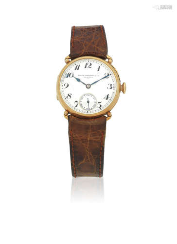 Circa 1925  Patek Philippe. An 18K gold manual wind wristwatch