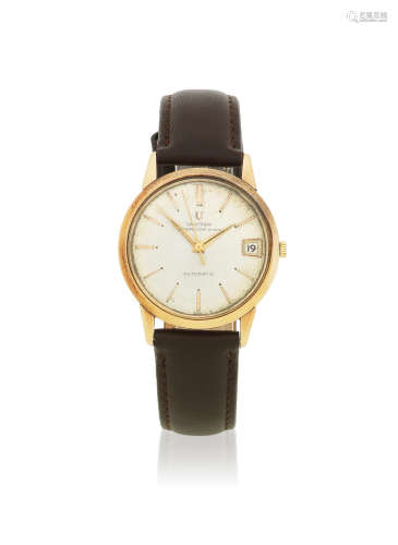 Polerouter, Circa 1960  Universal Genève. An 18K gold automatic calendar wristwatch