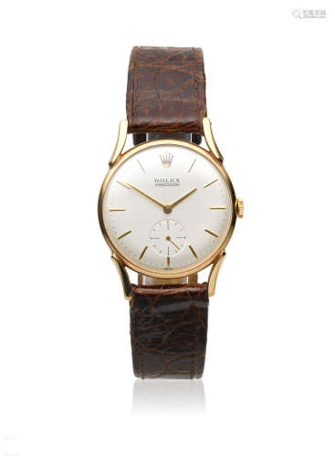 Precision, Ref: 12857, Birmingham Hallmark for 1957  Rolex. A 9K gold manual wind wristwatch