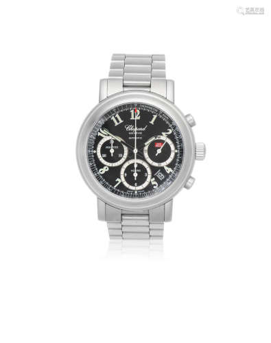 Mille Miglia Jacky Ickx, No.125/1000, Ref: 8388, Circa 2010  Chopard. A stainless steel Limited Edition automatic calendar chronograph bracelet watch