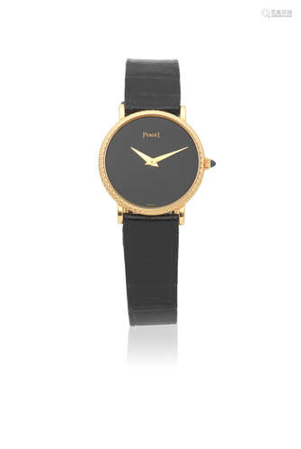 Ref: 9016, Circa 1990  Piaget. A lady's 18K gold manual wind wristwatch