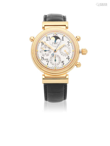 Da Vinci Rattrapante, Ref: 3754, Circa 2002  IWC. An 18K rose gold automatic perpetual calendar split second chronograph wristwatch