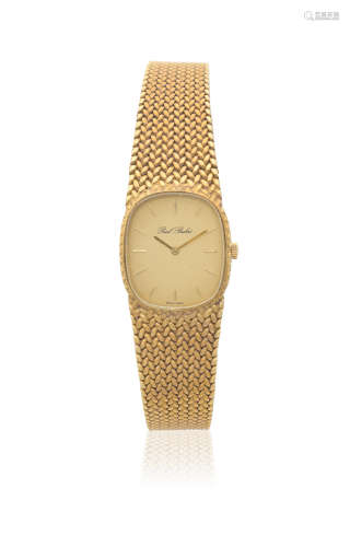 Ref: 7953, Circa 1980  Paul Buhre. A lady's 18K gold manual wind bracelet watch