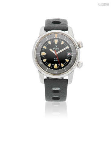 Sherpa Diver 600, Ref: 144-35-02, Circa 1960  Enicar. A stainless steel automatic divers wristwatch