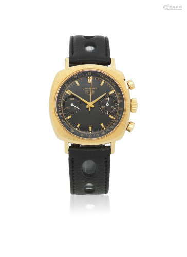 Camaro, Ref: 73345, Circa 1970  Heuer. A gold plated manual wind chronograph wristwatch